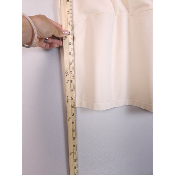 Wolford Tank Top Light Ivory Medium Basic Wrap Bust Slim Sleeveless Stretch - Picture 7 of 12